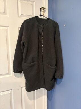 Fabletics Black Fleece Snap-Front Jacket